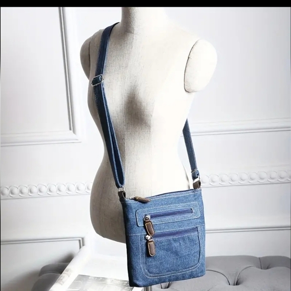 New! Trending  Crossbody Denim  bag - Picture 7 of 9